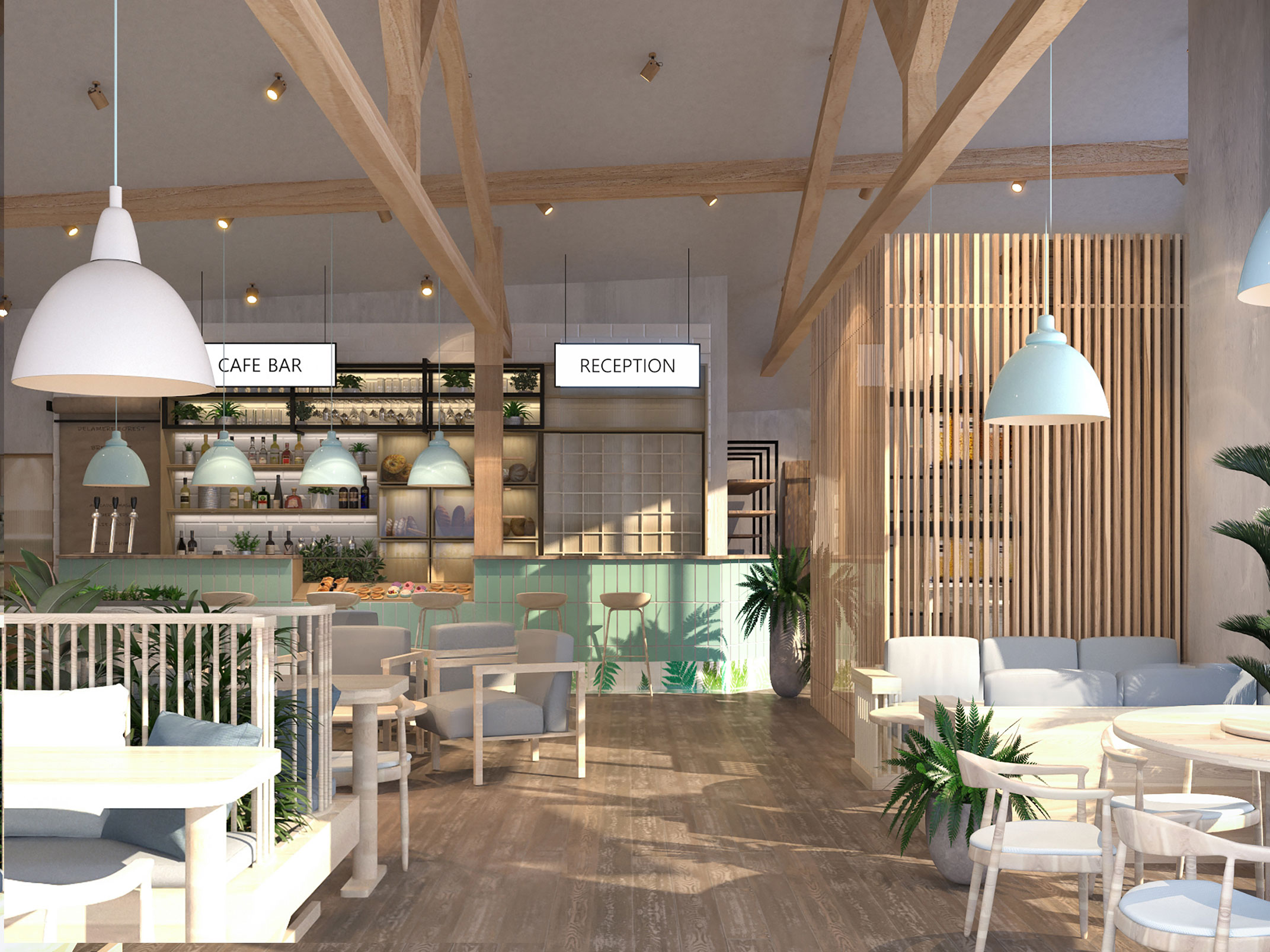 Forest Holidays - Interior Transformation - Delamere Forest Project Visual 1 - Grey Coffee