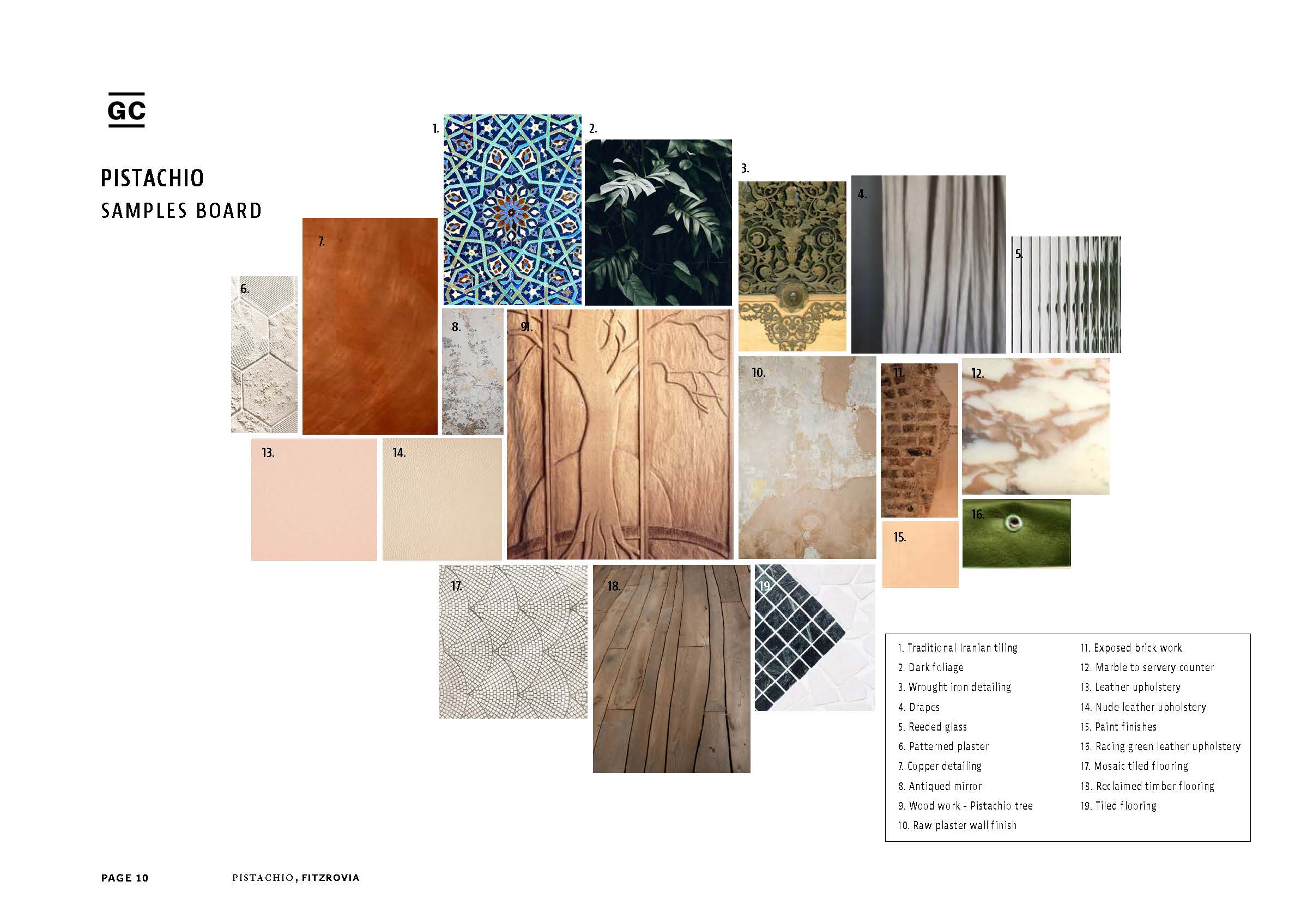 Pistachio - Samples Board Presentation - Project Visual - Grey Coffee
