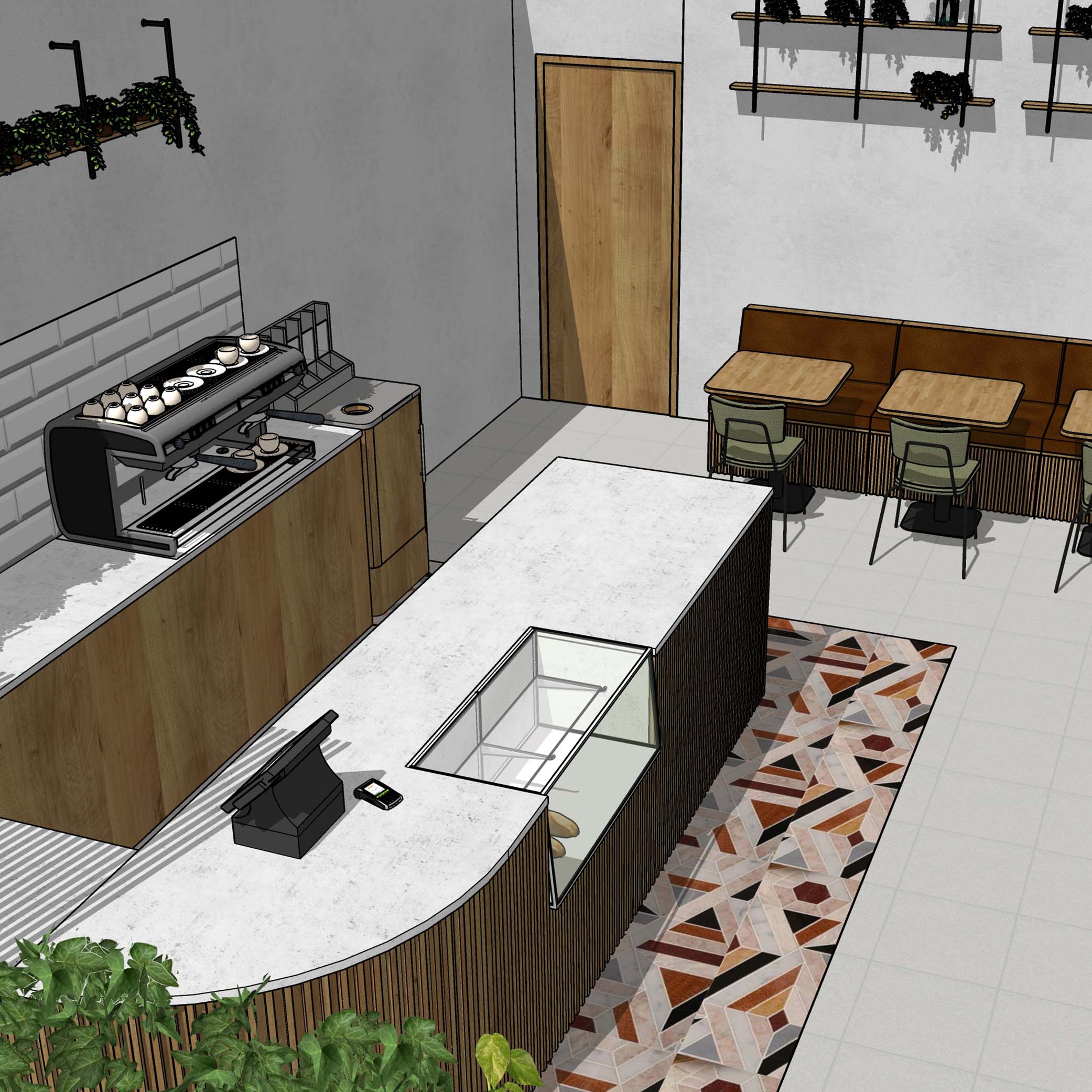 Coffee Shop Design: The Collective Coffee Shop Interior Visual